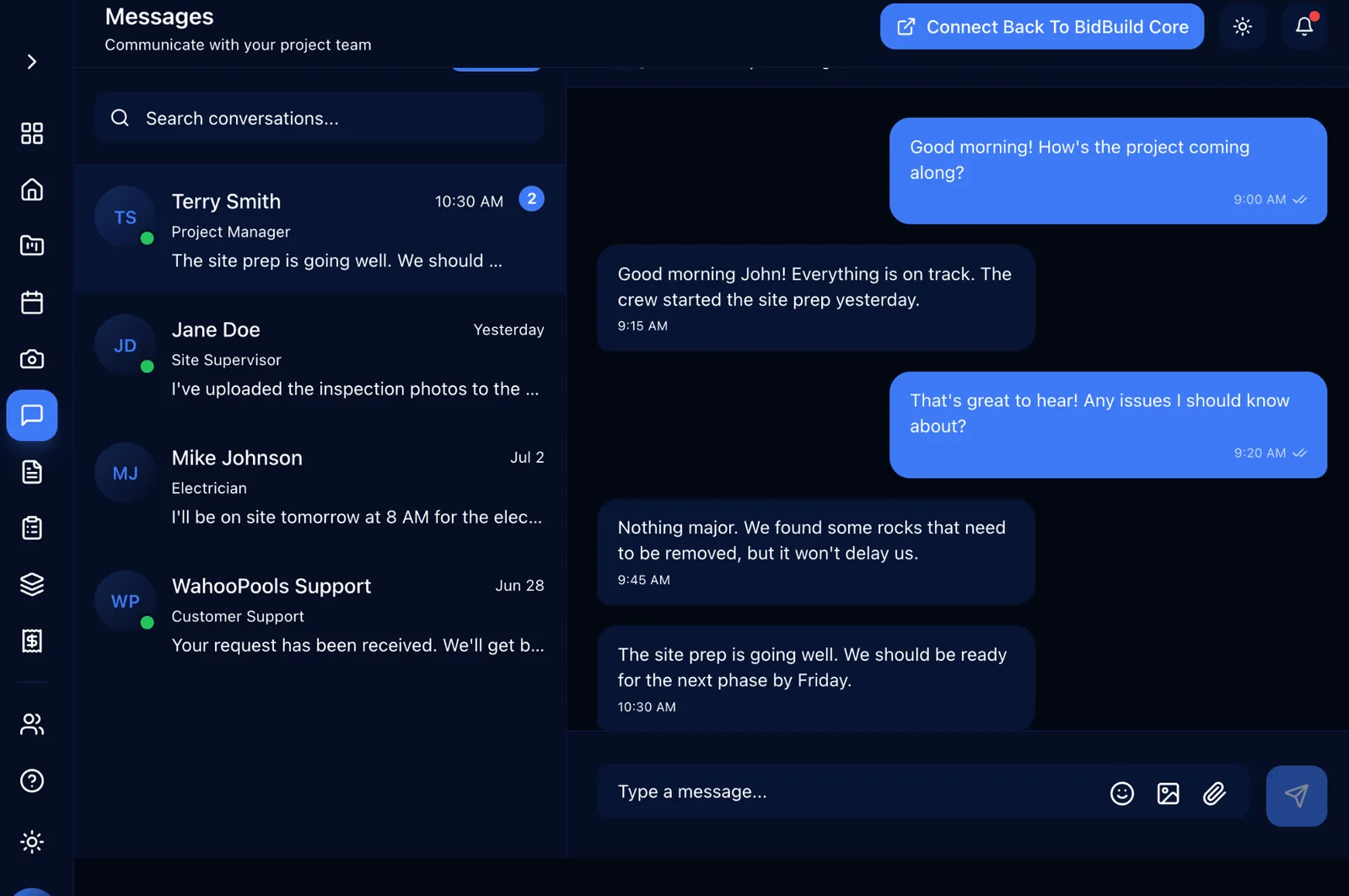 Team Messages
